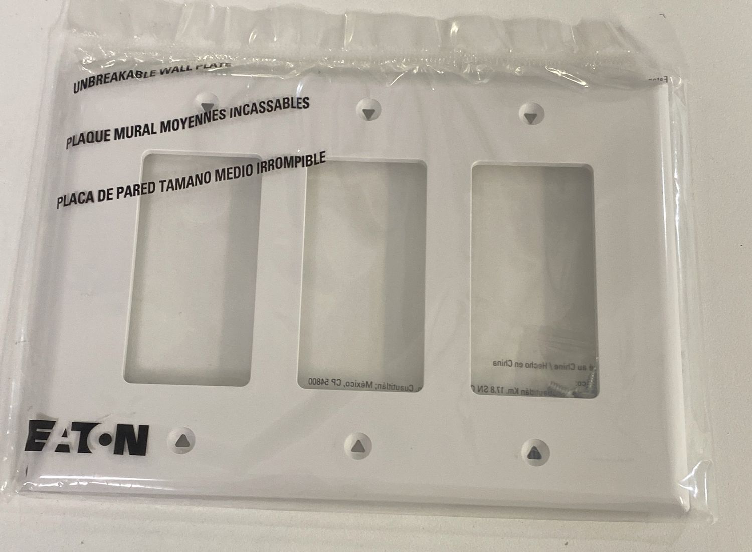 3 Gang Decorator Wall plate White