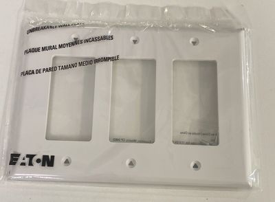 3 Gang Decorator Wall plate White