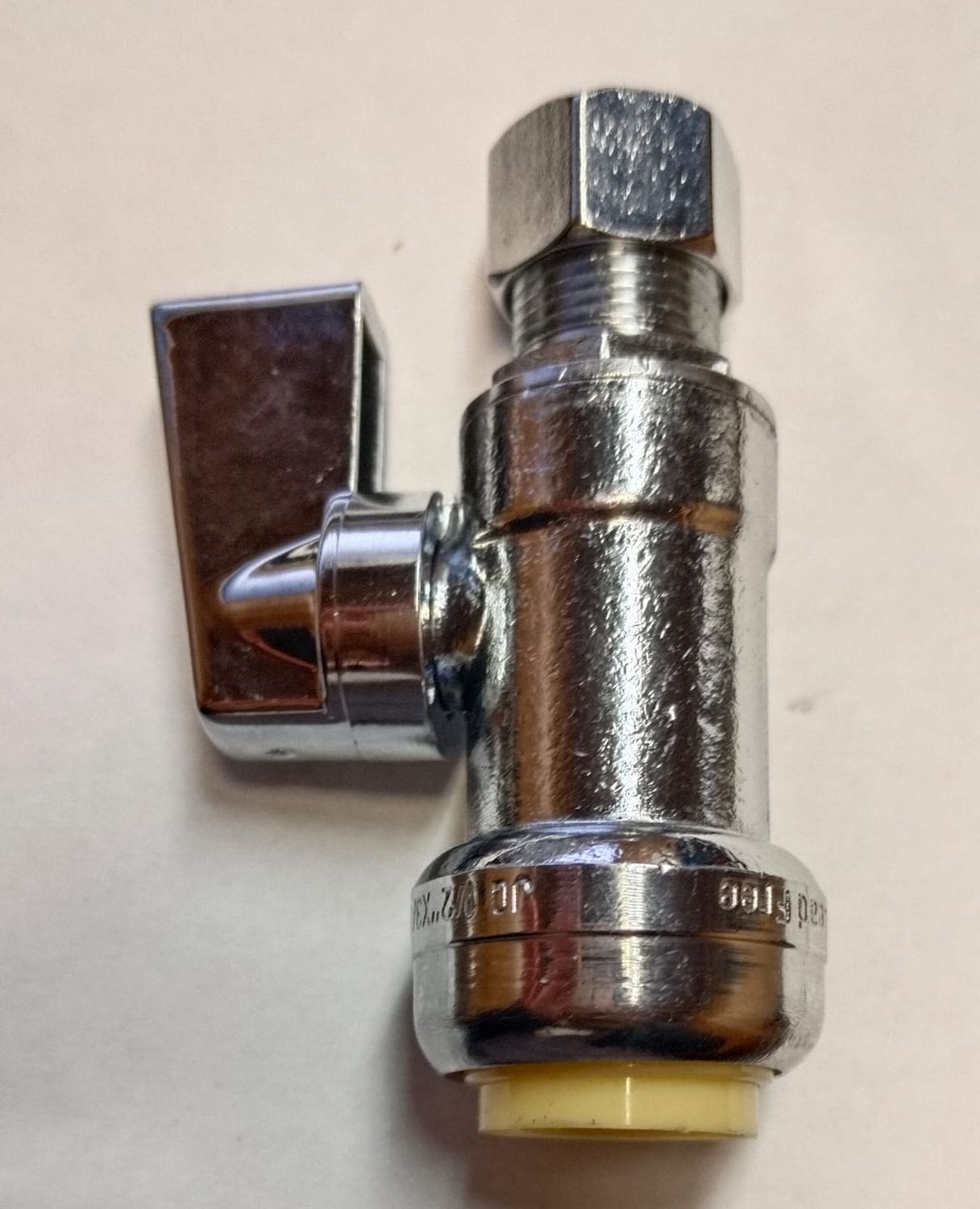 Push Fit Straight Ball Valve1/2"PF x 3/8" OD Comp