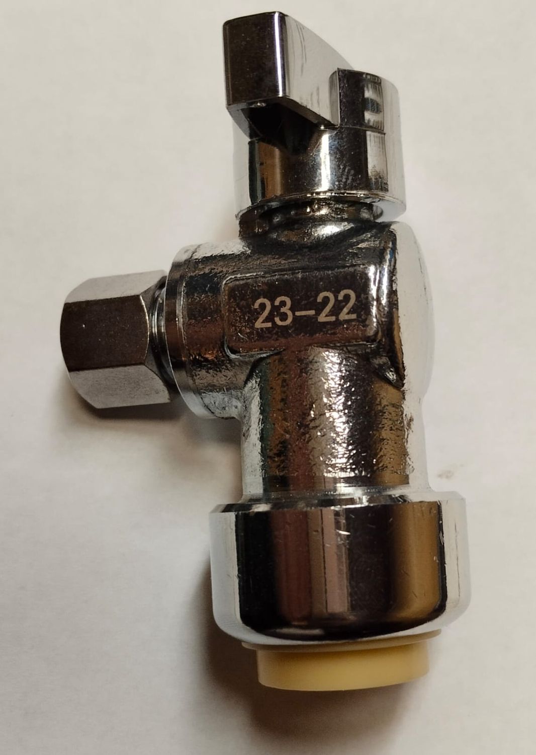 Push Fit Angle Ball Valve1/2" PF X 3/8" OD COMP