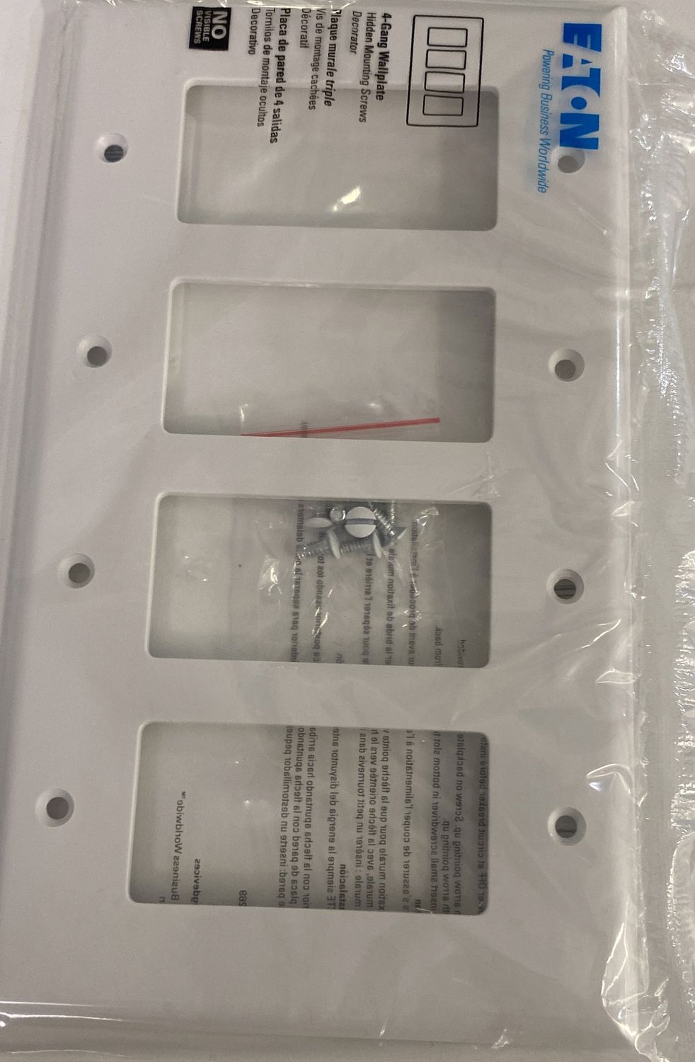 4 Gang Decorator Wall plate White