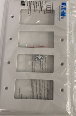 4 Gang Decorator Wall plate White