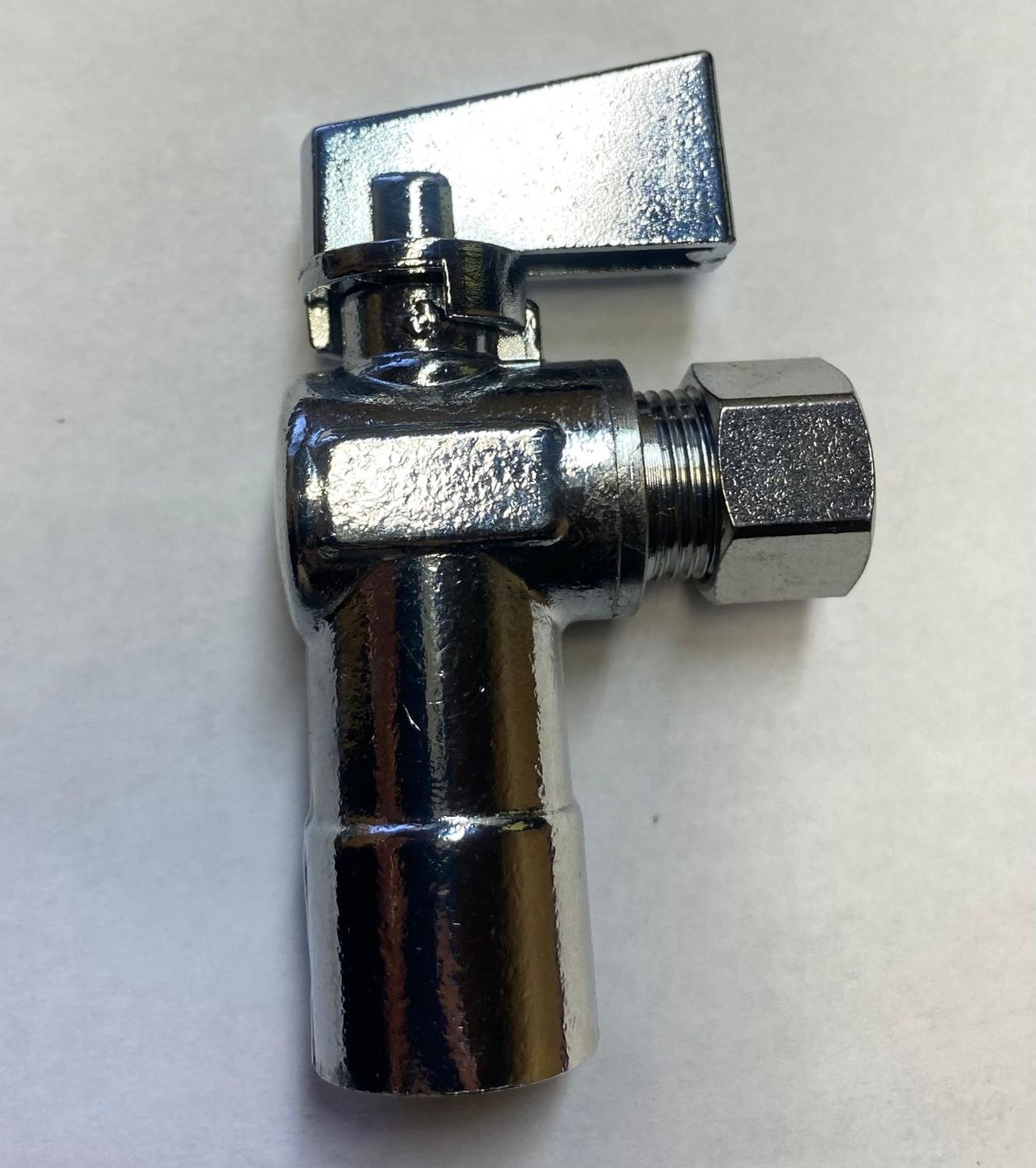 Quarter Turn Angle Ball Valve 1/2" Solder-A Braser x 3/8"OD Comp