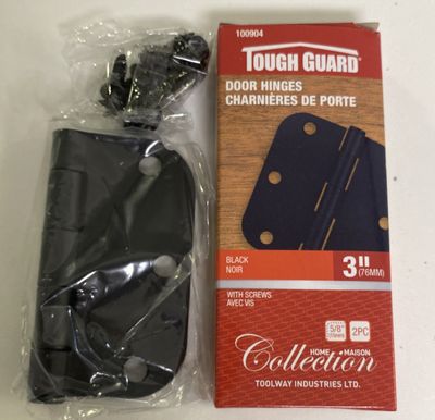 3” 5/8 Door Hinges Black 2pc