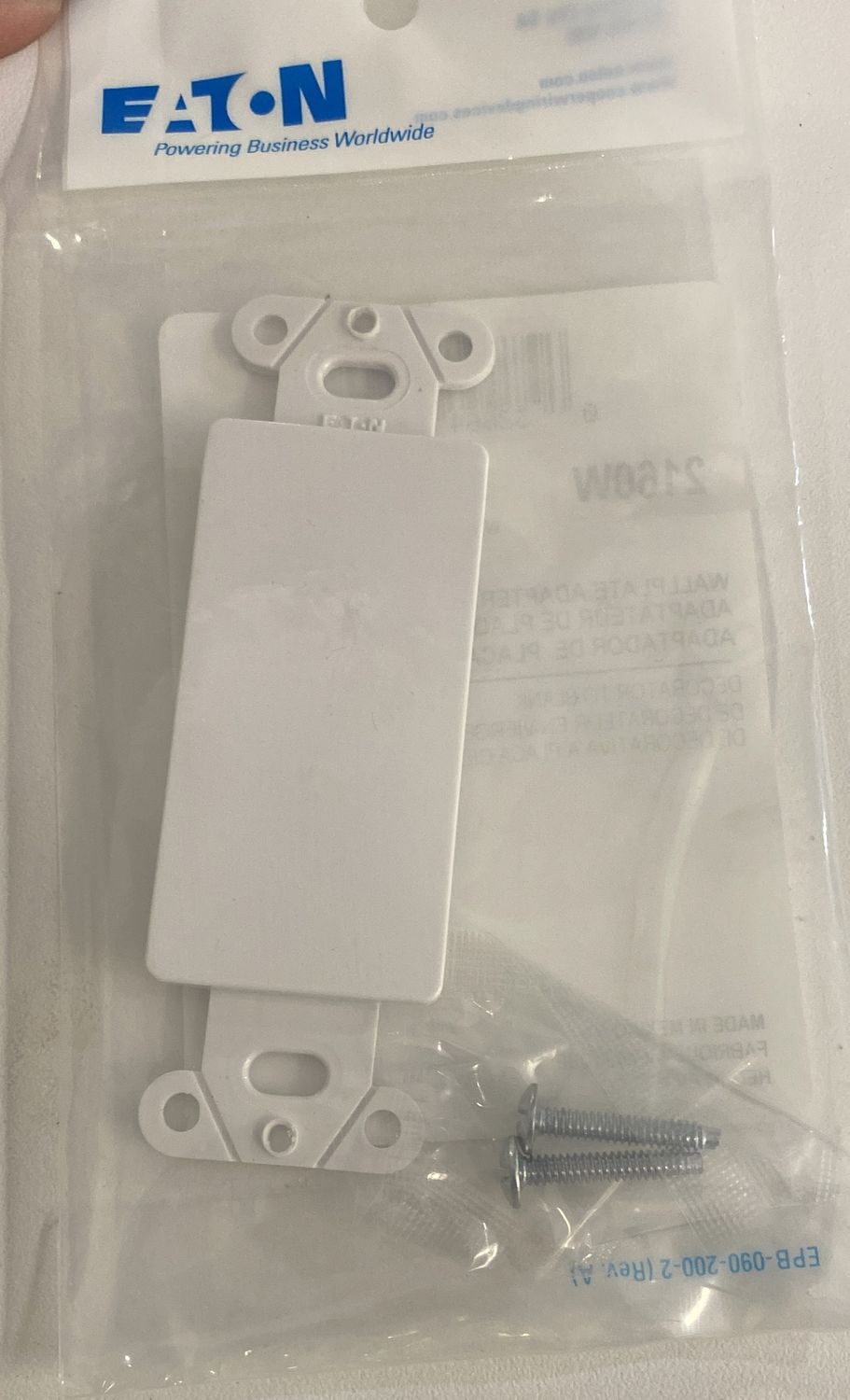 Wall plate Adapter Blank Insert White