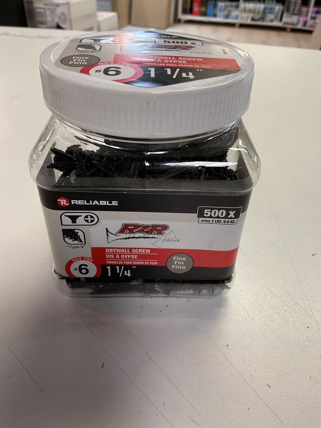 6x1-1/4  drywall screw type s (500)