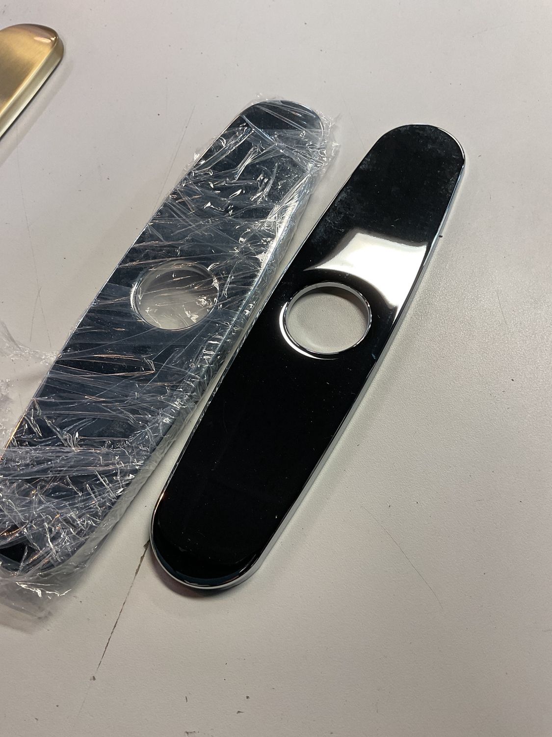 Hole Cover Faucet Plate, Colour: CHROME, STYLE: KITCHEN