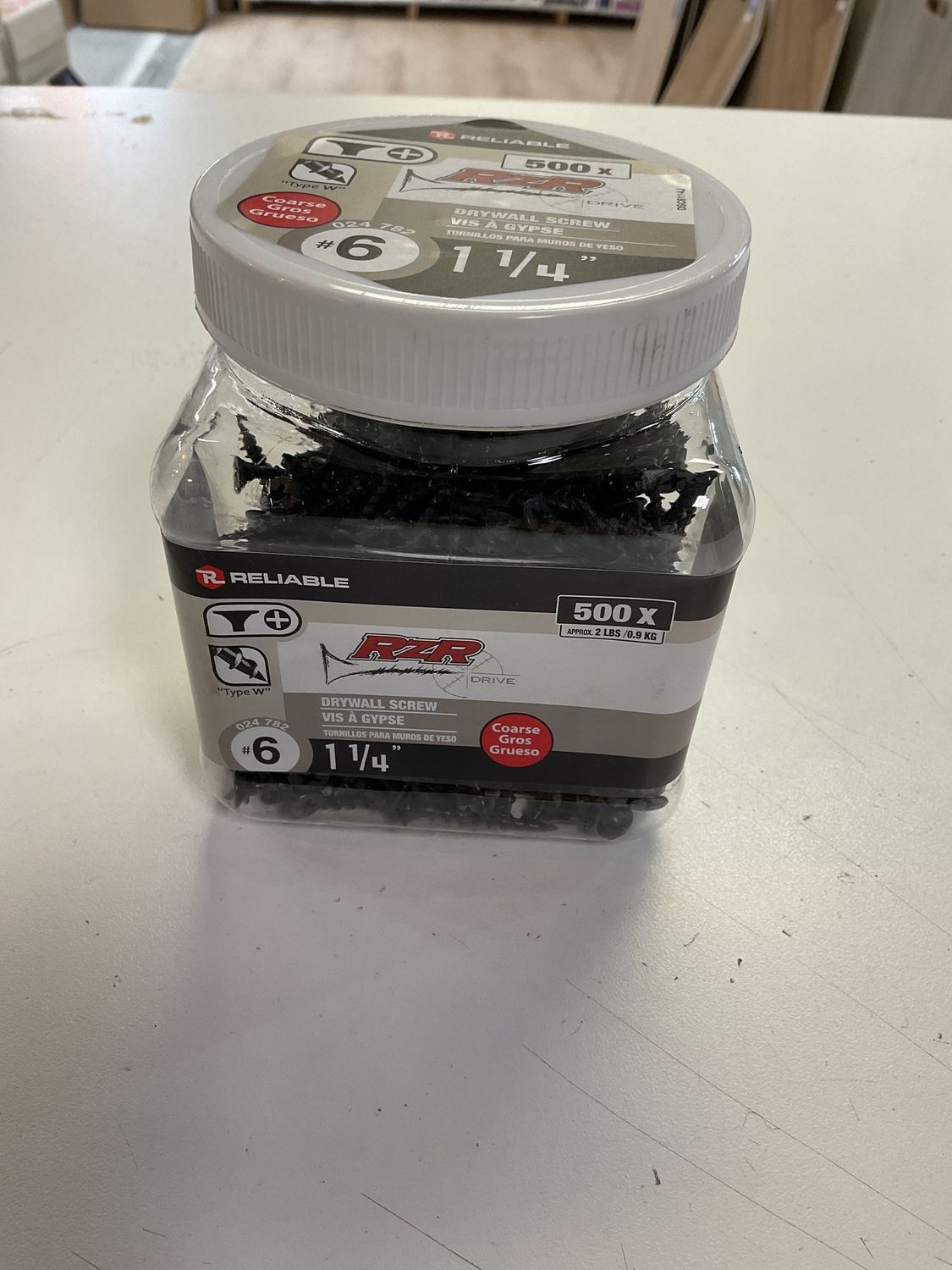 6x1-1/4  drywall screw type w (500)