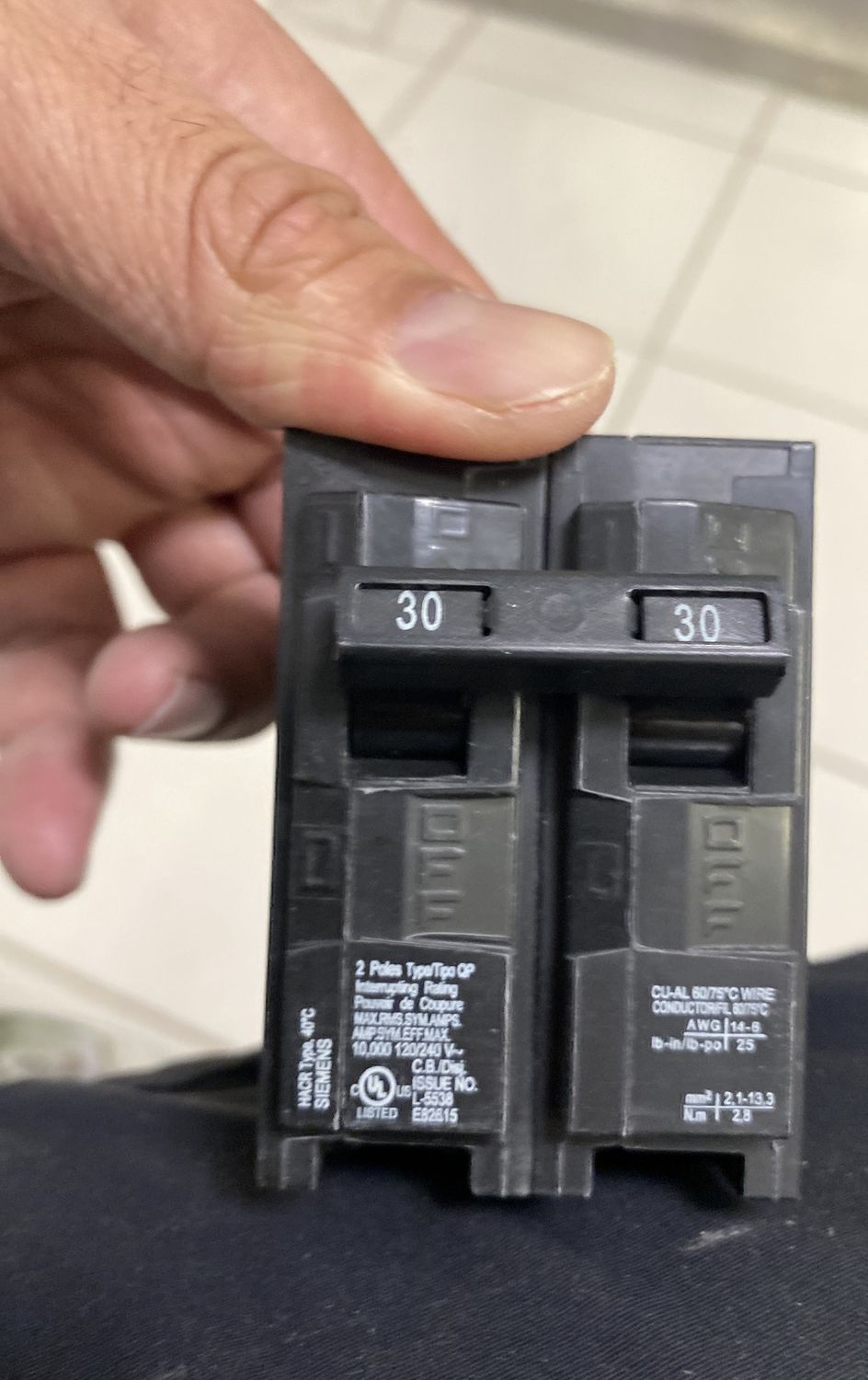 Panel breaker Siemens Q230 30A