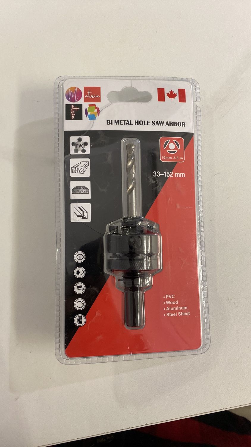 Metal hole saw Arbor