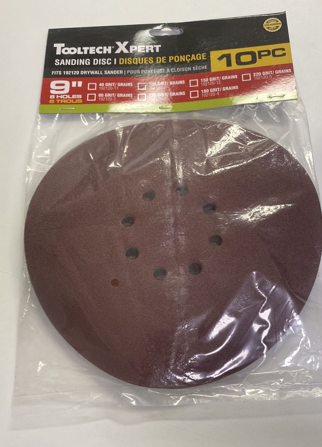 Sanding Disc 100 Grit 9” 10 pc