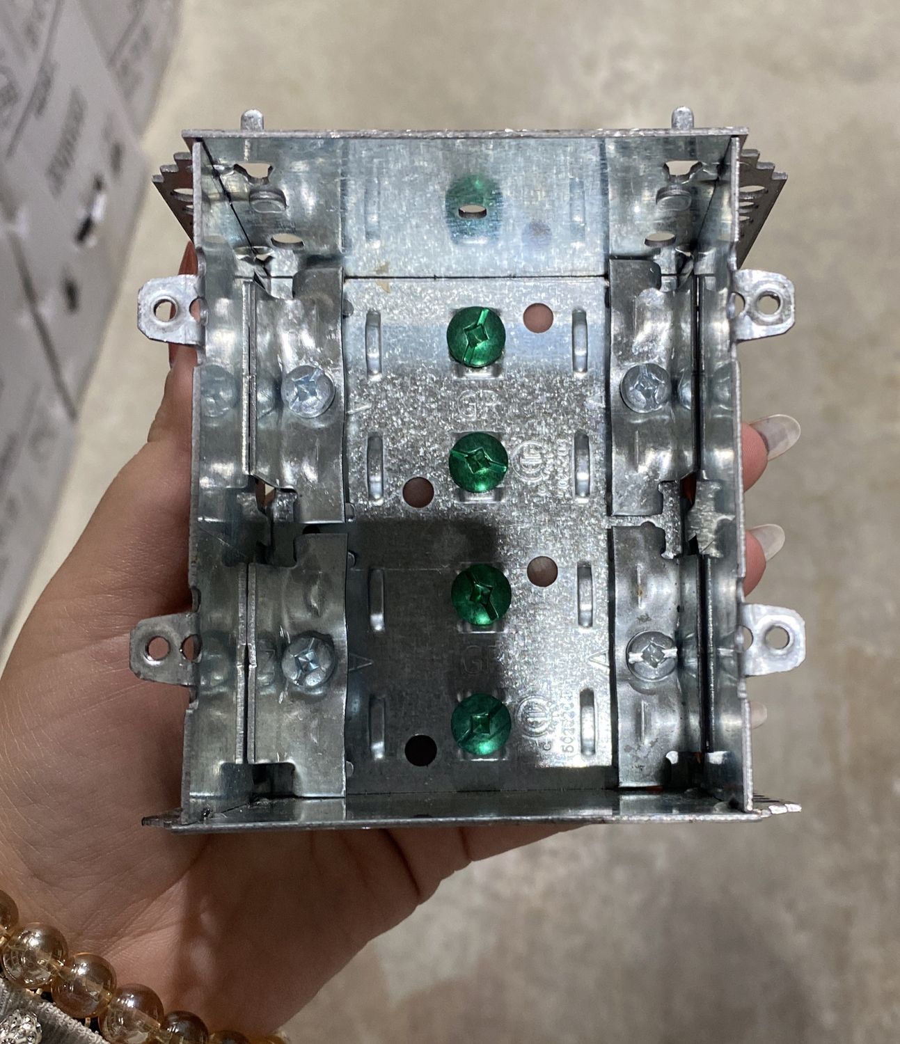 Double Gang box Welded 3x3 3/4 x 2.5