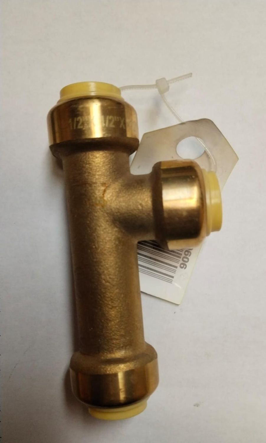 Push-Fit Brass Slip Tee 1/2" x 1/2" x 1/2"