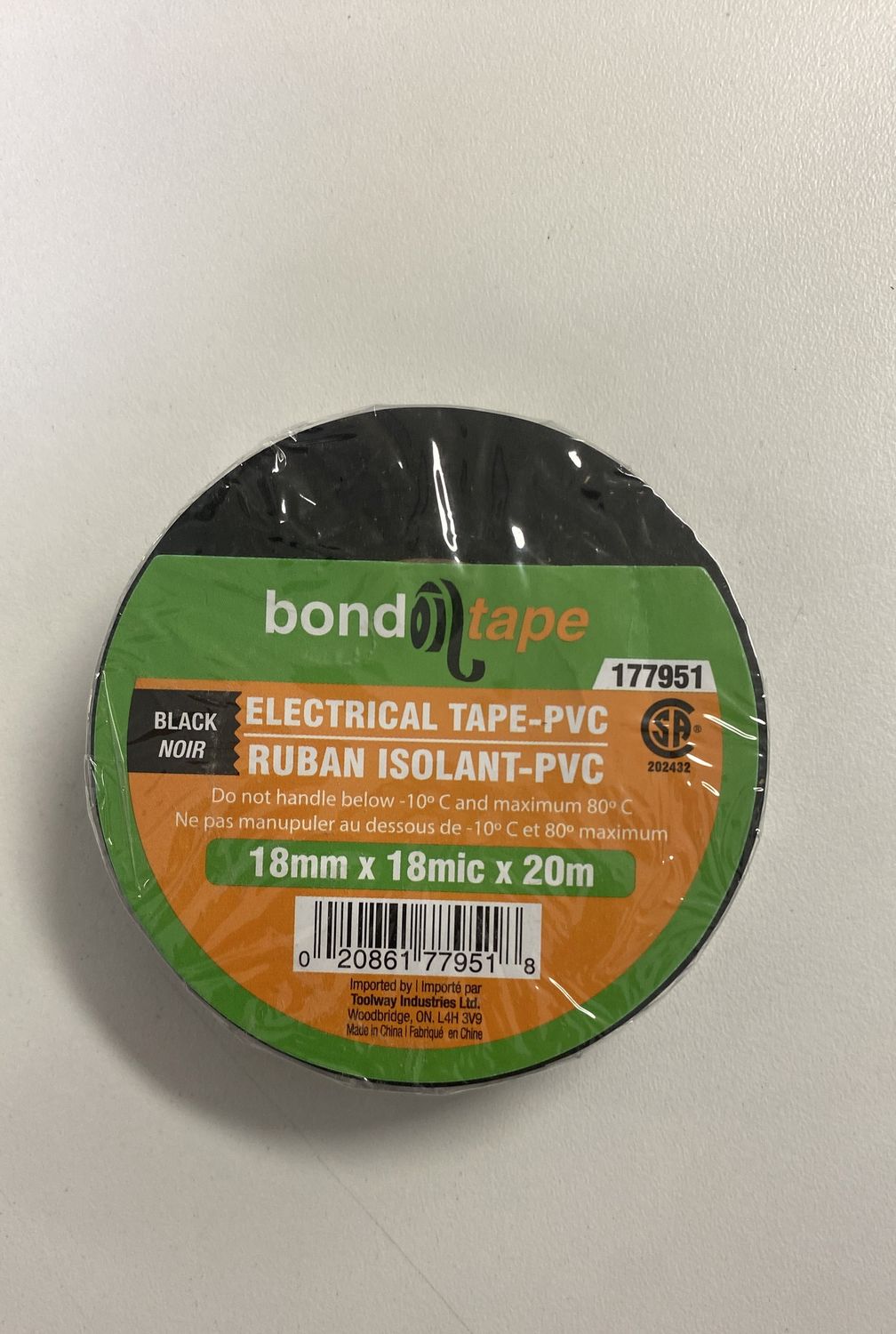 Electrical tape 18mm x 20m