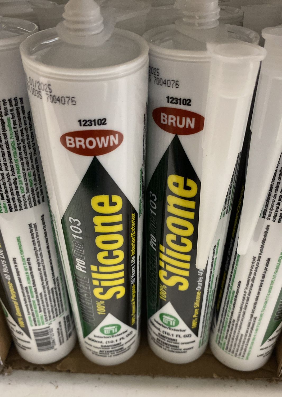 proline silicone sealant brown