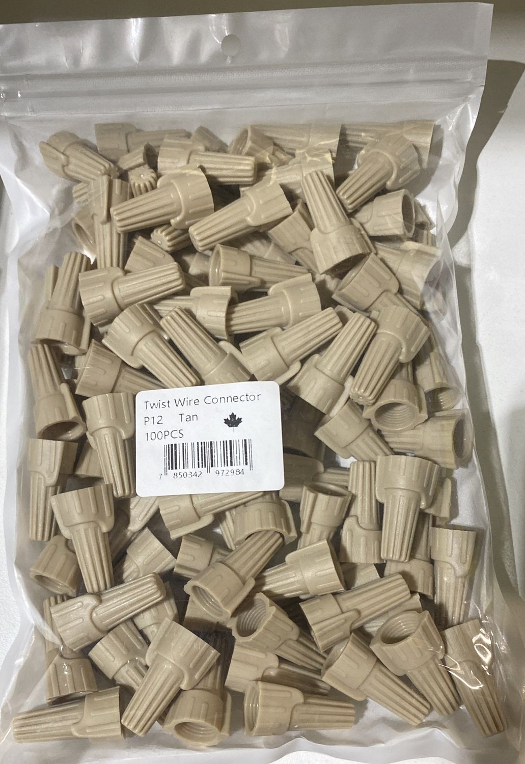 Twist Wire CONNECTOR  P12 Tan