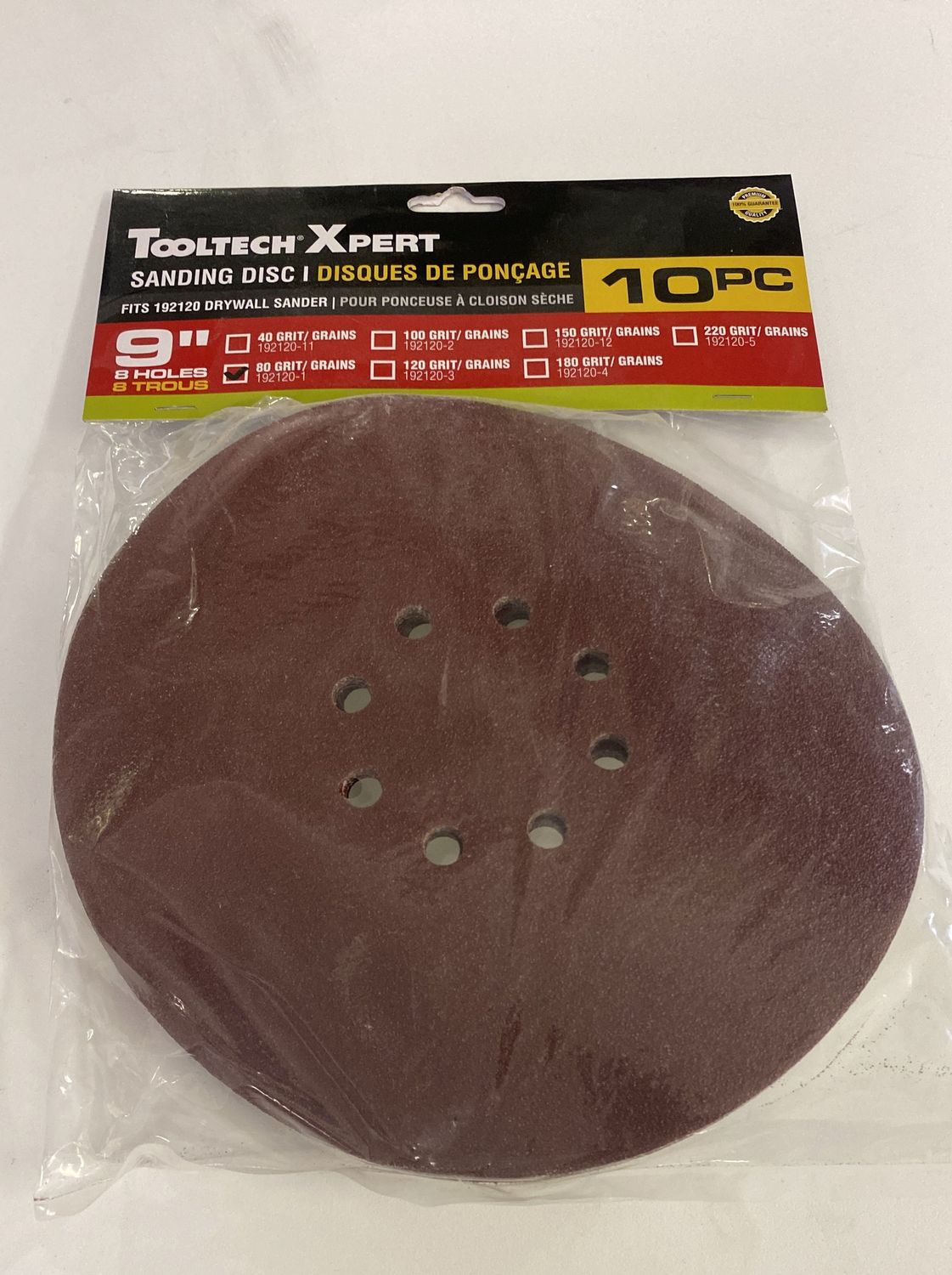 Sanding Disc 9” 80 Grit 10 pc