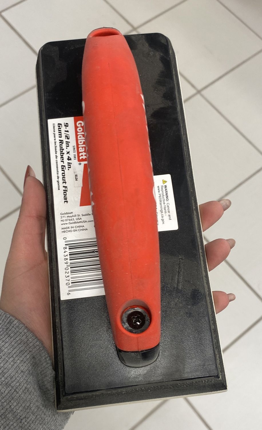 9-1/2 x 4 Gum Rubber Grout