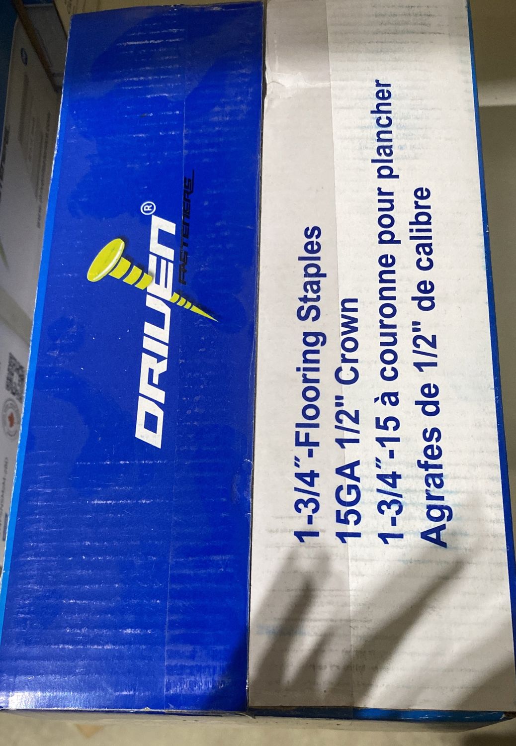 1-3/4 Flooring Staples 15 GA 1/2” Crown