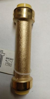 Push-Fit Brass Slip Coupling 1/2" x1/2"