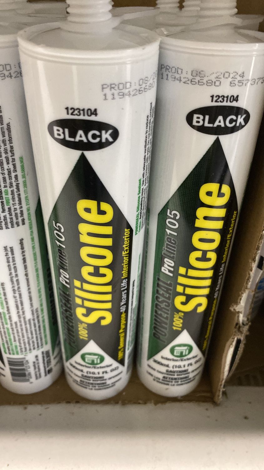 proline silicone sealant black
