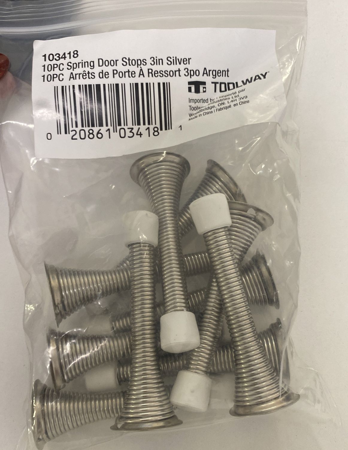 Spring Door Stopper 3” silver