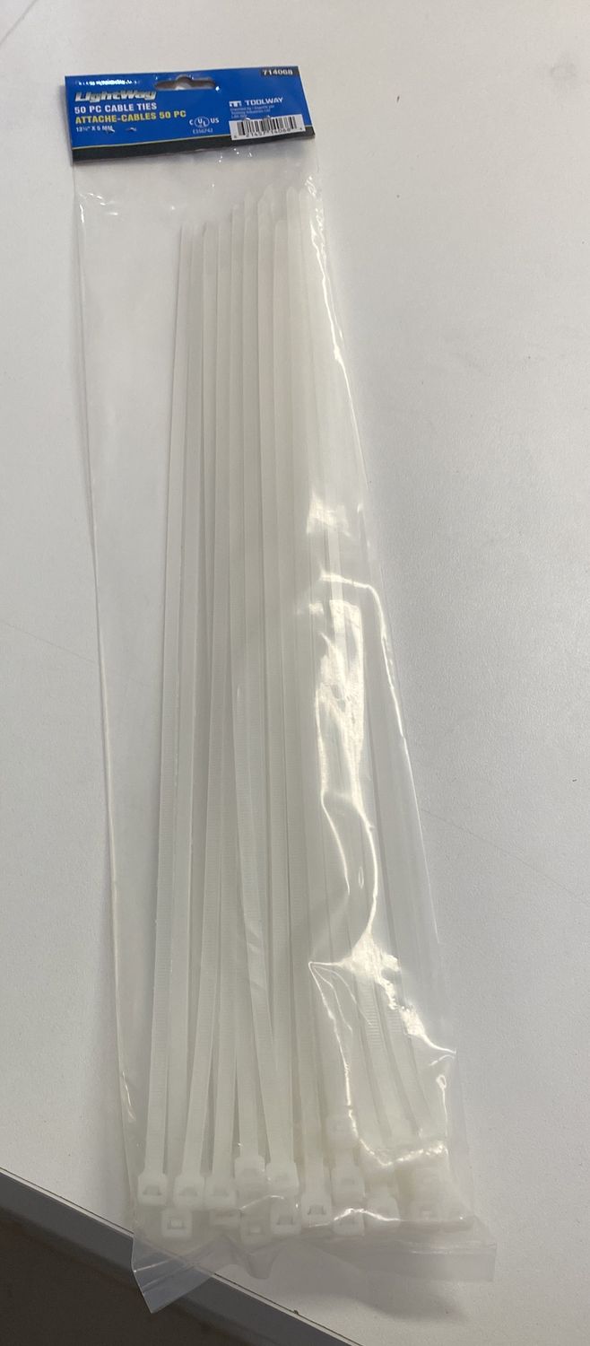 50 pk Cable Ties 13 1/2”