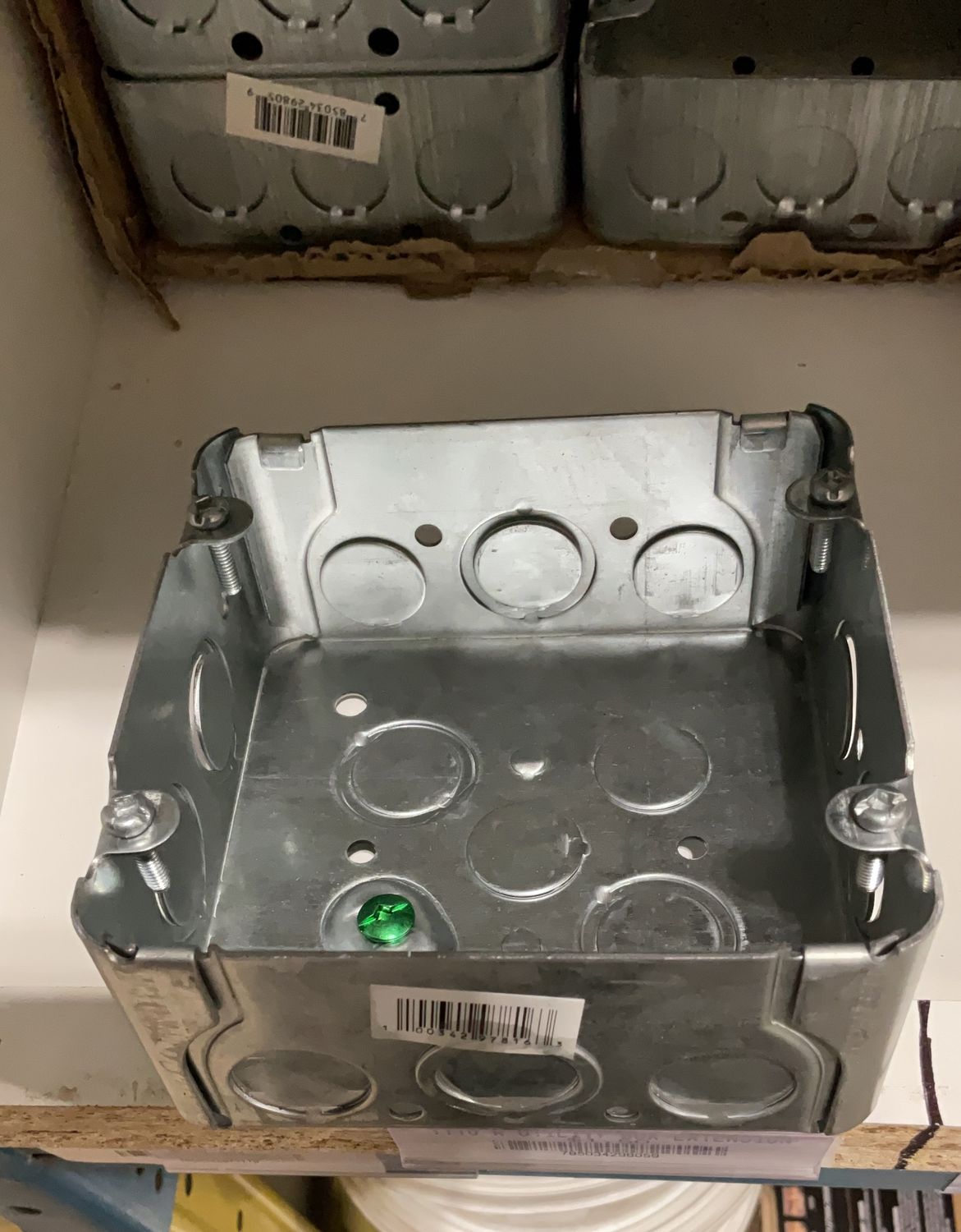 4 11/16 x 2-1/8 sq box Stove metal box