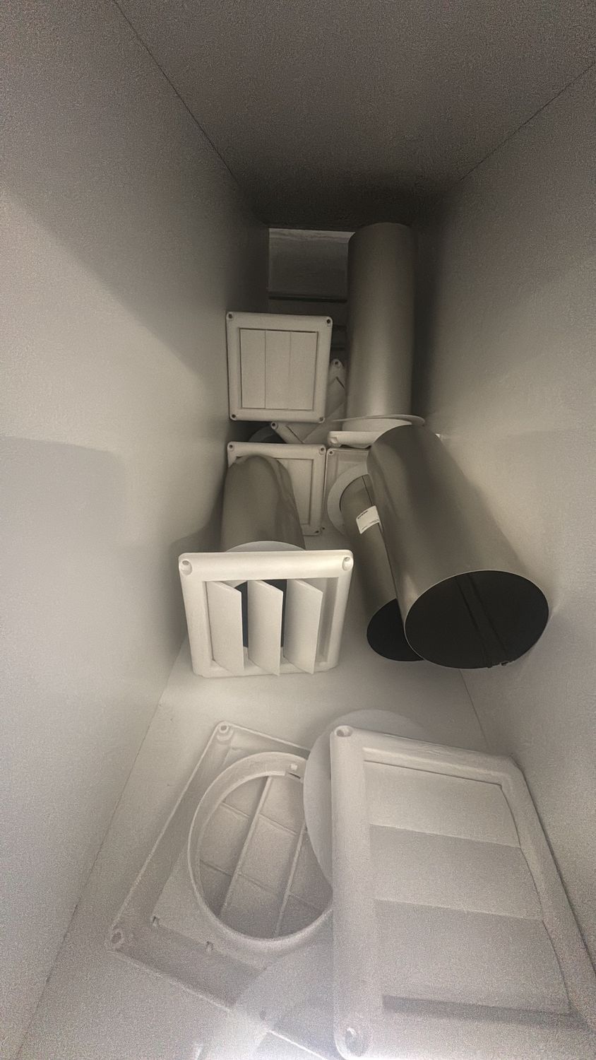 Exhaust vent 4” white with pipe