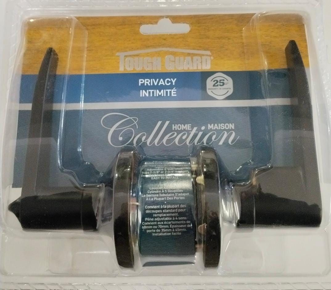 DOOR LOCKS, Colour: BLACK, STYLE: LEVER, TYPE: PRIVACY