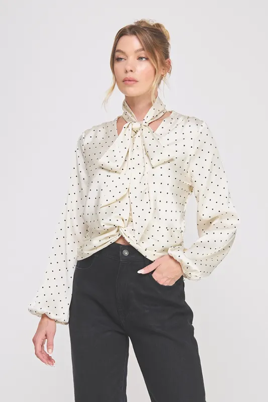 POLKA DOT BLOUSE