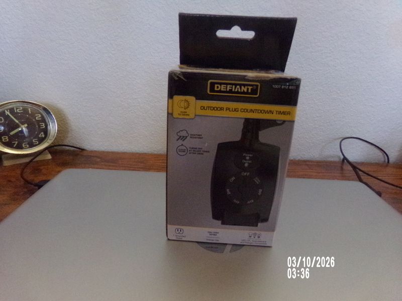 Defiant Outdoor Timer Used once