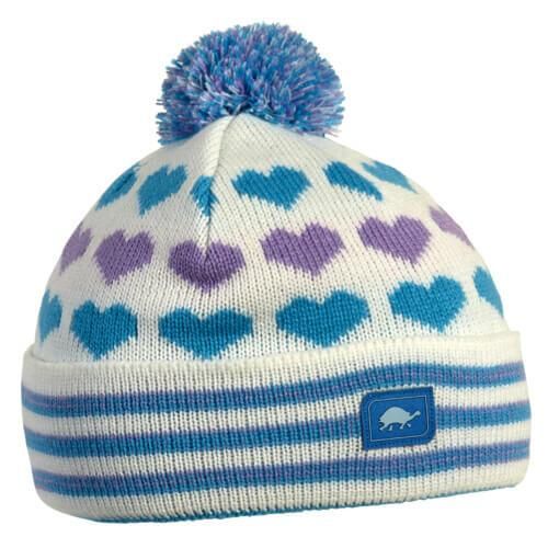 TURTLE FUR KID'S CANDY HEARTS BEANIE