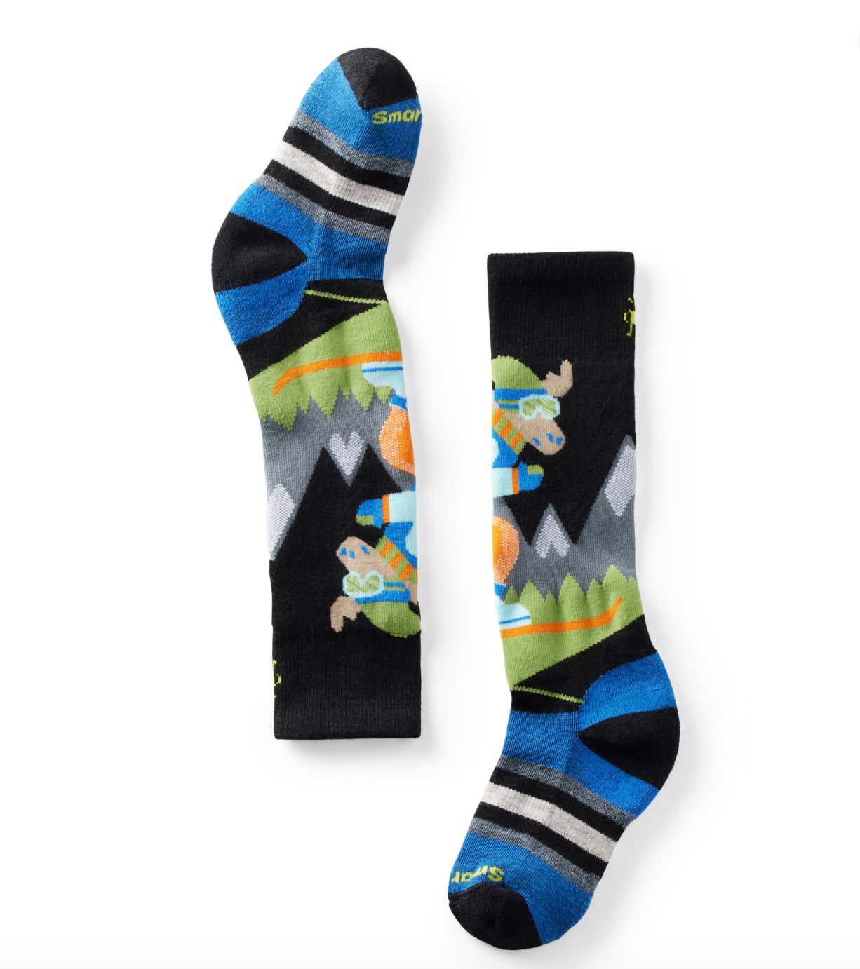Smartwool Kids' Wintersport Mountain Moose Pattern Over The Calf Socks