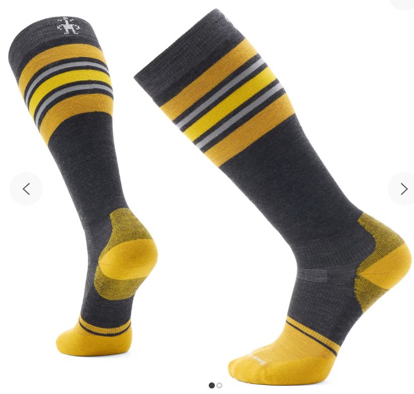 SMARTWOOL SNOWBOARD TARGETED CUSHION STRIPE EXTRA STRETCH OTC SOCK