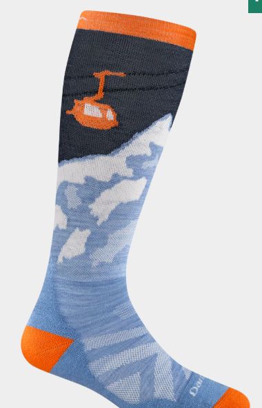 Darn Tough Kids Little Yeti Over-The-Calf Midweight Ski &amp; Snowboard Sock