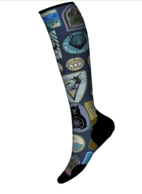 SMARTWOOL SKI TARGETED CUSHION EXPLORER PRINT OTC SOCKS