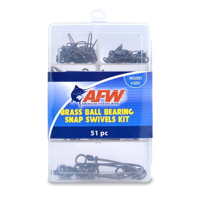 AFW Brass Ball Bearing Snap Swivels Kit