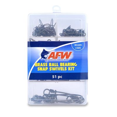 AFW Brass Ball Bearing Snap Swivels Kit