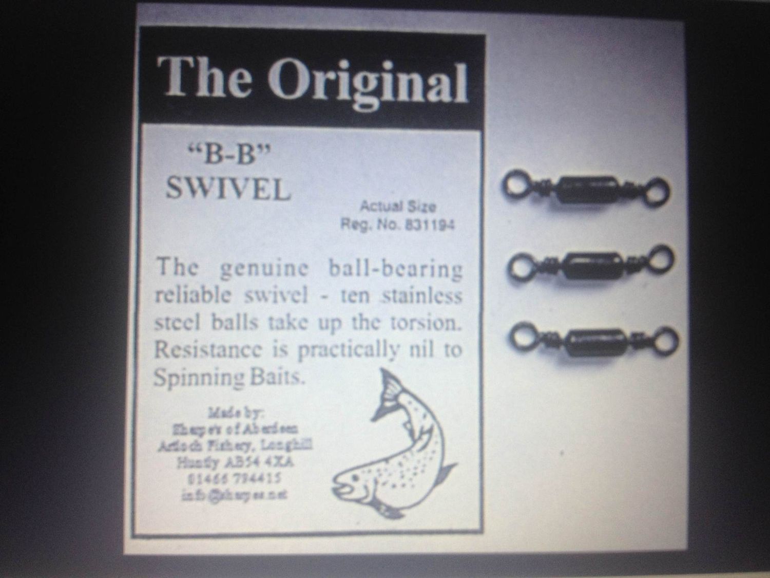 Sharpe's "B-B" Ball Bearing Swivels