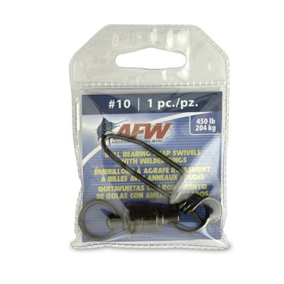 AFW Solid Brass Ball Bearing Snap Swivels with Double Welded Rings