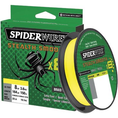 Spiderwire Stealth Smooth 8 Yellow Braid