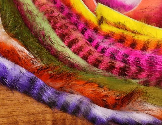 Veniard Black Barred Zonker Strips