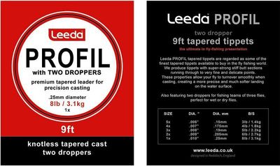 Leeda Profil Tapered Leader with 2 Droppers