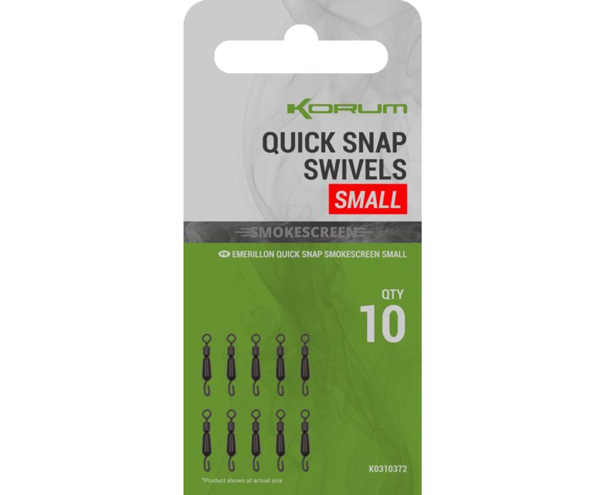 Korum Smokescreen Quick Snap Swivels