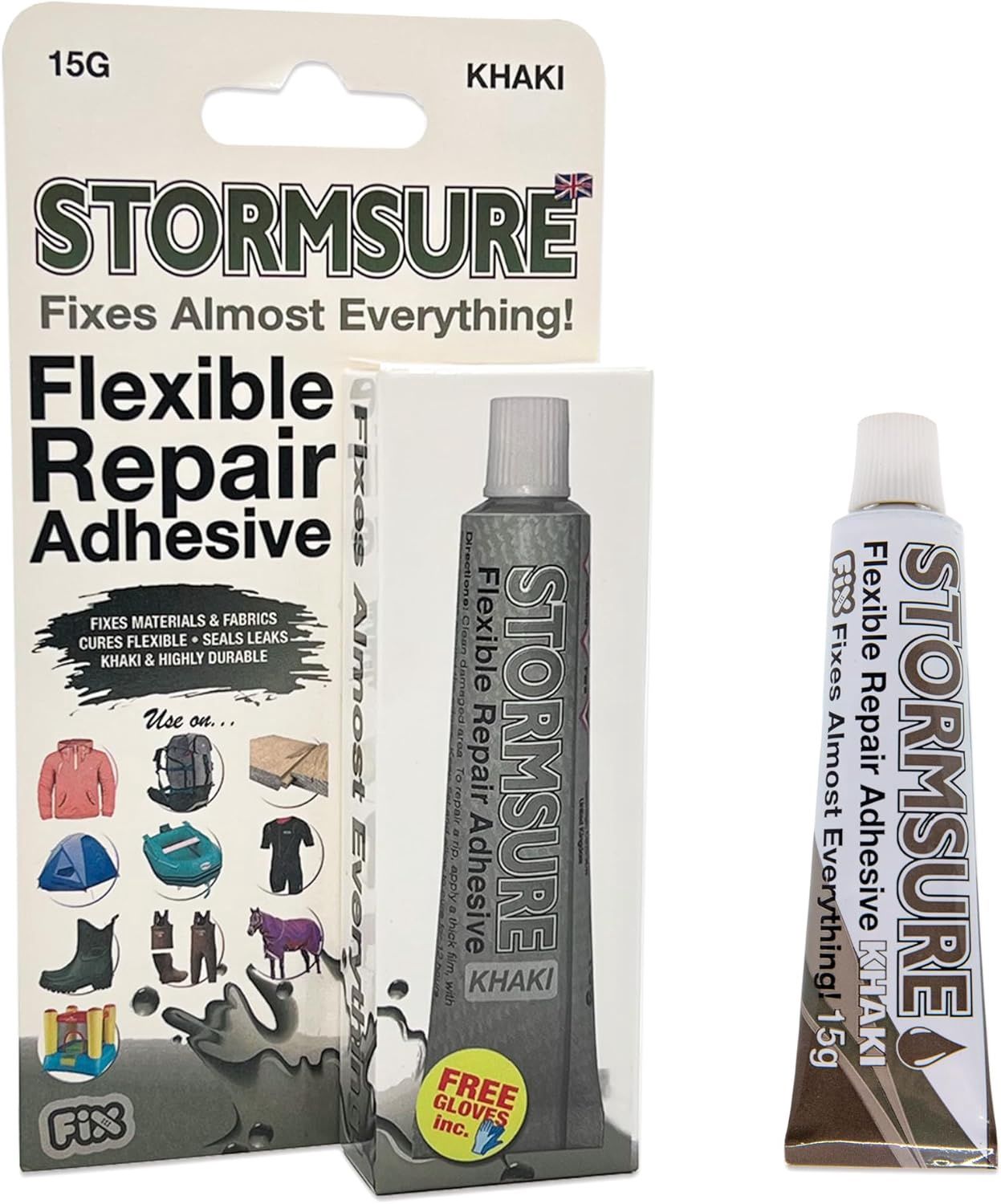 Stormsure Flexible Repair Adhesive - 15g Khaki