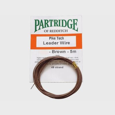 Partridge 49-Strand Knottable Leader Wire 20lb Brown 5m