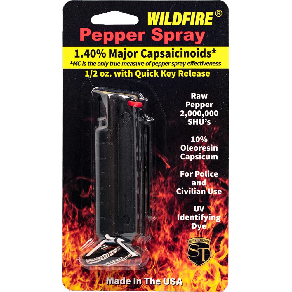 WildFire Pepper Spray with Keychain and Belt Clip