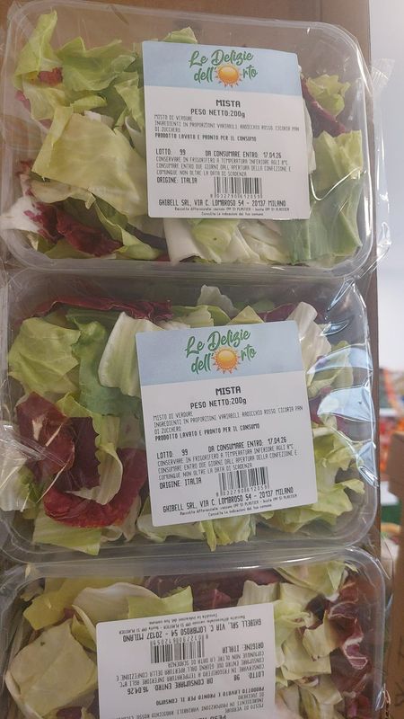 Insalate pronte confezione da 200gr delizie dell'orto