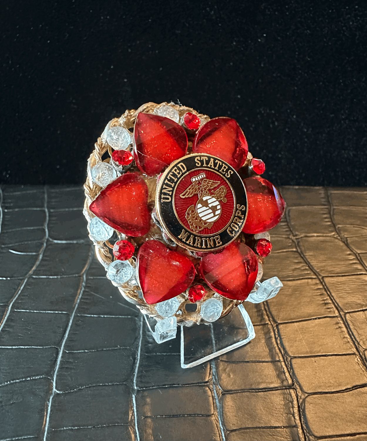 US Marines Bling Pin Brooch